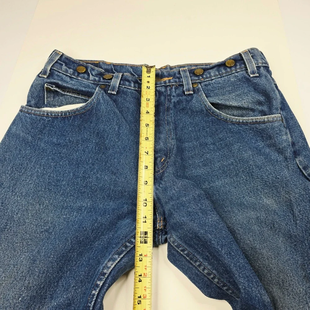 Prison Blues Mens Suspenders Buttons Carpenter Work Jeans Blue 34x36 Made in USA
